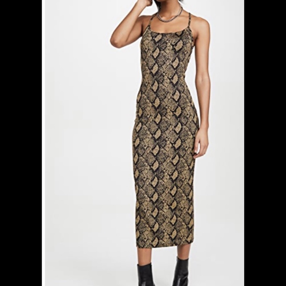 Ronny Kobo knit snakeskin dress